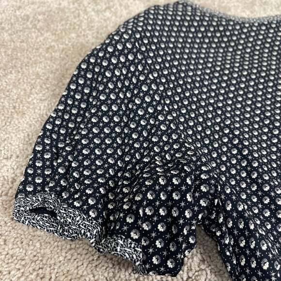 Karen Kane Dress Womens 10 Black White Artsy Bohemian Lagenlook Flowy Maxi Vtg - Picture 11 of 11